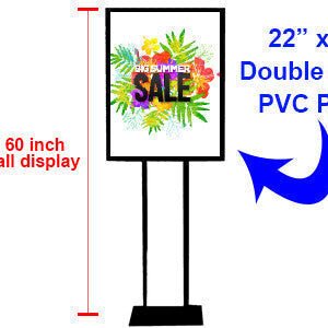 Poster Stand Frame + Double Sided Print   22" x 28"