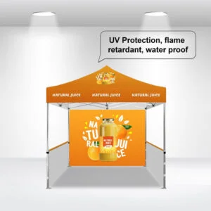 Package B - Canopy 10' x 10' with Single Sided Backwall and 2 Side Walls