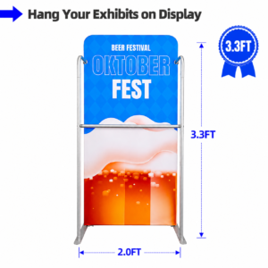Tension Fabric Stand with Hanging Rail
