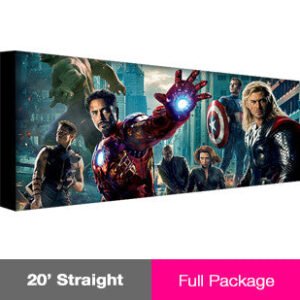 20' Straight Fabric PopUp - Hardware and Graphic