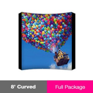 8' Curved Fabric PopUp - Hardware and Graphic