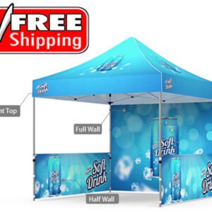 Package B2 - Canopy 10 x 10 with Double Sided Backwall and 2 Half Walls