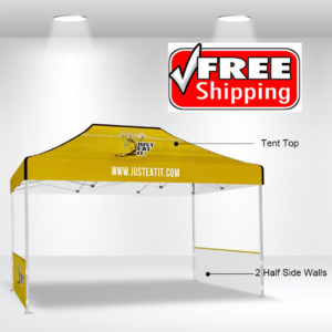 Package C - Canopy 10' x 15' Single Sided 1 Pair Half Walls