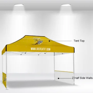 Package C - Canopy 10' x 15' Single Sided 1 Pair Half Walls