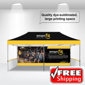 Package B - Canopy 10 x 20 with Single Sided Full Wall & 2 Single Sided Half Walls