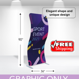 S Shape Mono 36" x 90" Double Sided Graphic Only