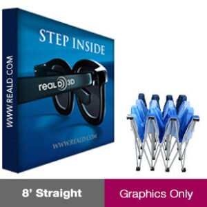 8' Straight Fabric PopUp - Graphic Only