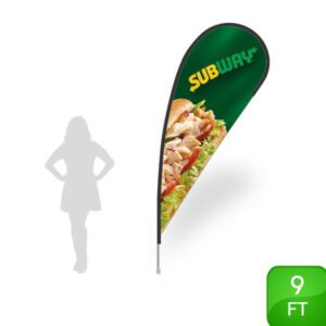 Teardrop - Medium 9ft Single Sided