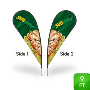 Teardrop - Medium 9FT Double Sided