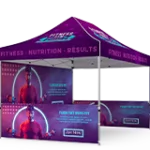 Package B2 - Canopy 10 x 15 with Double Sided Backwall and 2 Half Walls
