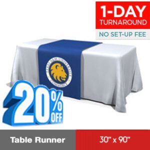 Table Runner 30" x 90" Full Color Dye Sub Print