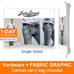 FTD 8 ' Curved - Single Sided Hardware + Graphic + Carry Case