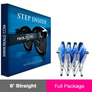 8' Straight Fabric PopUp - Hardware and Graphic